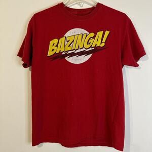 The Big Bang Theory Bazinga Vintage mens medium t shirt